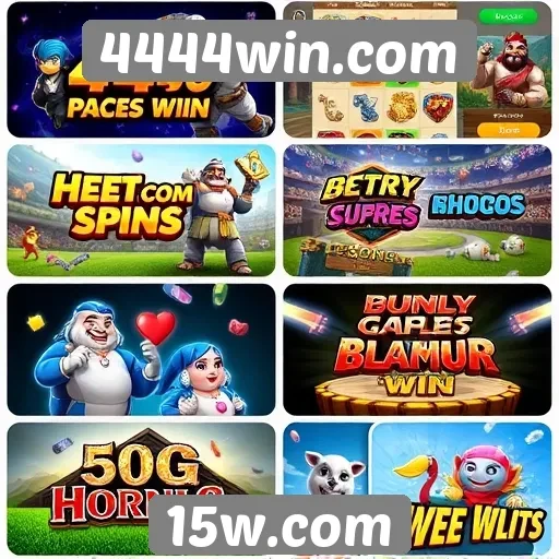 Variedade de jogos disponíveis no 4444win.com